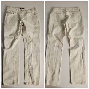 J Brand Aidan Boyfriend Jean Sz 26 White Distressed Destroy